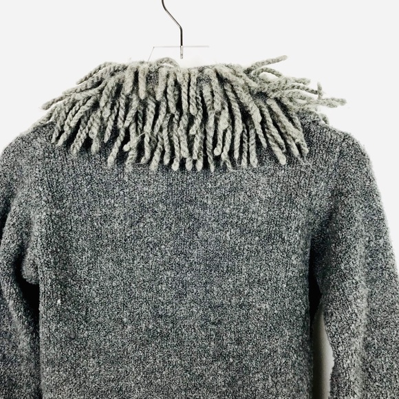 Free People shaggy gray wool cardigan sweater - Picture 4 of 7